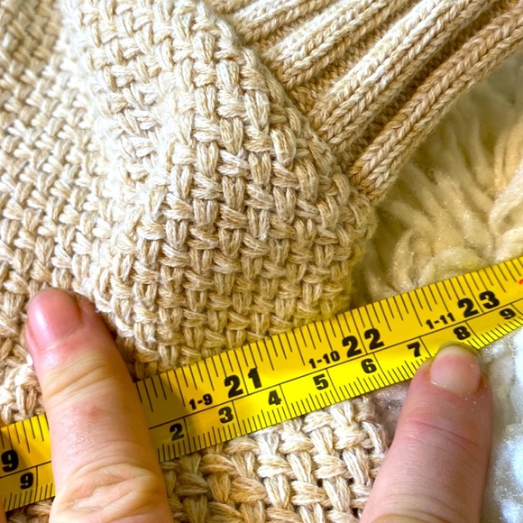 TOMMY HILFIGER PLUS SIZE BEIGE TAN CHUNKY SHORT SLEEVE KNIT COCOON SWEAT… - Picture 14 of 15